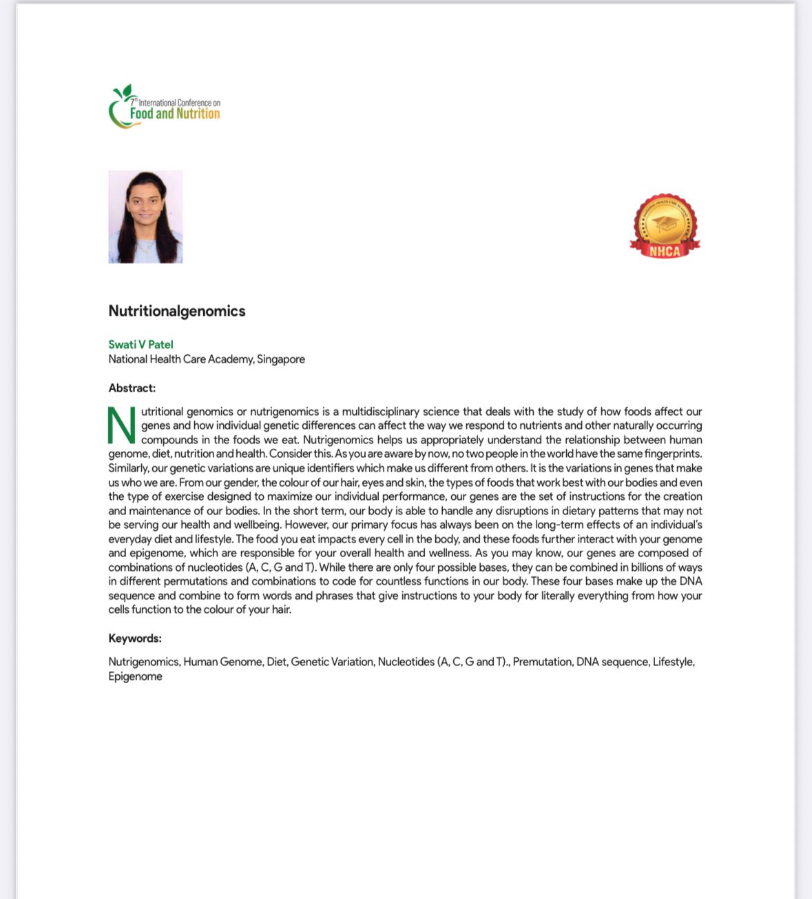 International Webinar Recognition